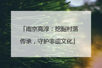 南京高淳：挖掘村落传承，守护非遗文化