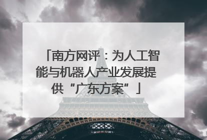 南方网评：为人工智能与机器人产业发展提供“广东方案”