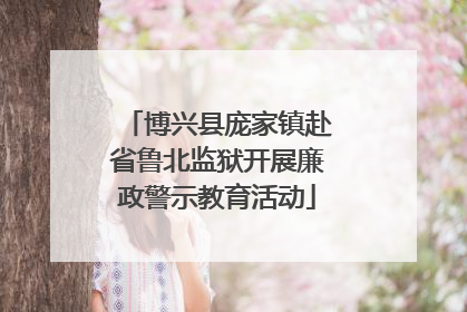 博兴县庞家镇赴省鲁北监狱开展廉政警示教育活动