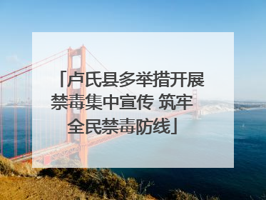 卢氏县多举措开展禁毒集中宣传 筑牢全民禁毒防线