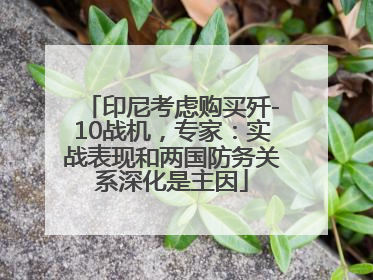 印尼考虑购买歼-10战机，专家：实战表现和两国防务关系深化是主因
