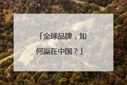 全球品牌，如何赢在中国？