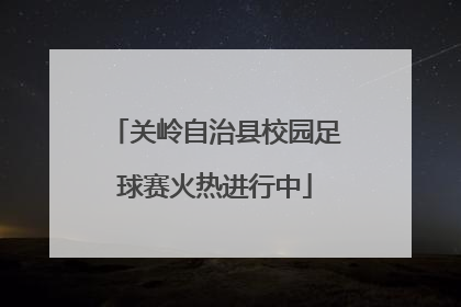 关岭自治县校园足球赛火热进行中