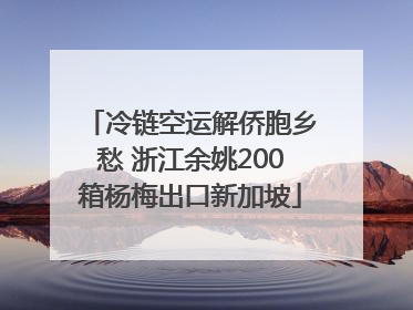 冷链空运解侨胞乡愁 浙江余姚200箱杨梅出口新加坡
