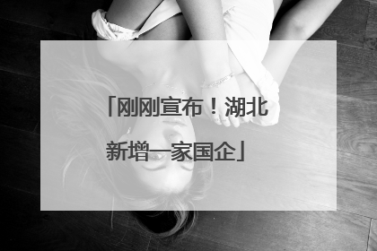 刚刚宣布！湖北新增一家国企