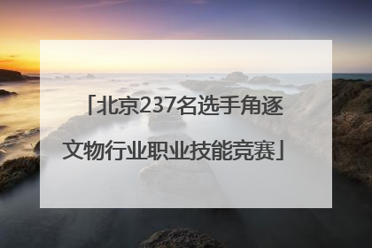 北京237名选手角逐文物行业职业技能竞赛