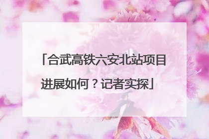 合武高铁六安北站项目进展如何？记者实探