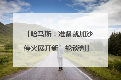 哈马斯：准备就加沙停火展开新一轮谈判