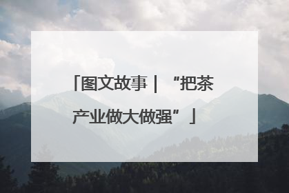 图文故事｜“把茶产业做大做强”