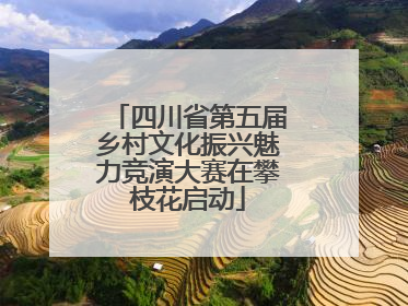 四川省第五届乡村文化振兴魅力竞演大赛在攀枝花启动