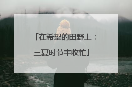 在希望的田野上：三夏时节丰收忙