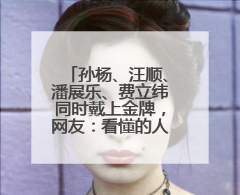 孙杨、汪顺、潘展乐、费立纬同时戴上金牌，网友：看懂的人都哭了