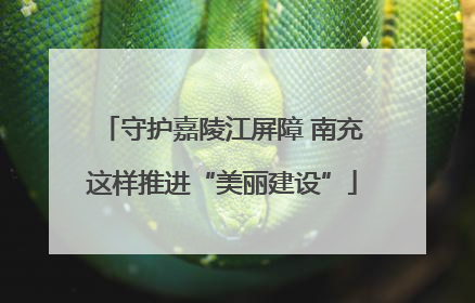 守护嘉陵江屏障 南充这样推进“美丽建设”