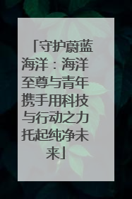 守护蔚蓝海洋：海洋至尊与青年携手用科技与行动之力托起纯净未来
