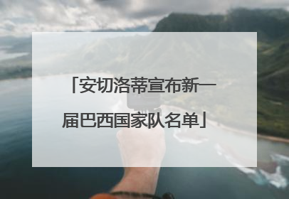 安切洛蒂宣布新一届巴西国家队名单