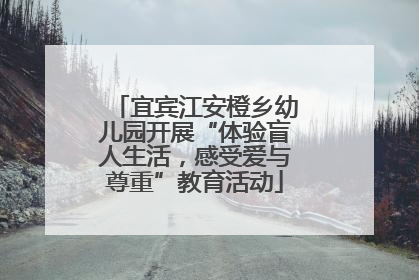 宜宾江安橙乡幼儿园开展“体验盲人生活，感受爱与尊重”教育活动