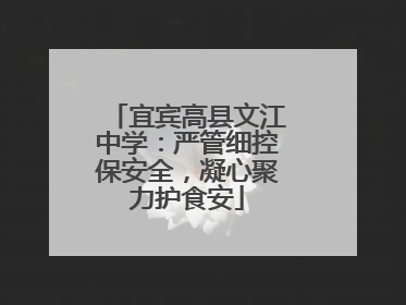 宜宾高县文江中学：严管细控保安全，凝心聚力护食安