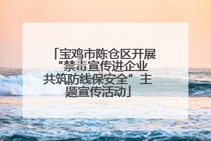 宝鸡市陈仓区开展“禁毒宣传进企业 共筑防线保安全”主题宣传活动