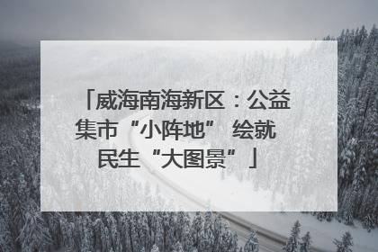 威海南海新区：公益集市“小阵地” 绘就民生“大图景”