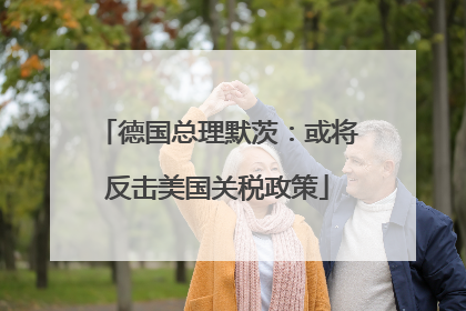 德国总理默茨：或将反击美国关税政策