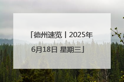 德州速览丨2025年6月18日 星期三