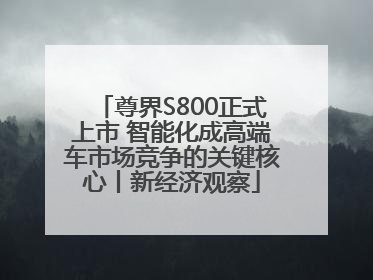 尊界S800正式上市 智能化成高端车市场竞争的关键核心丨新经济观察