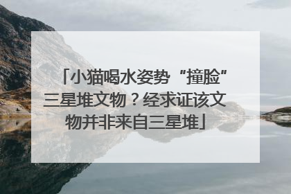 小猫喝水姿势“撞脸”三星堆文物？经求证该文物并非来自三星堆