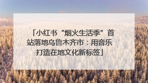 小红书“烟火生活季”首站落地乌鲁木齐市：用音乐打造在地文化新标签