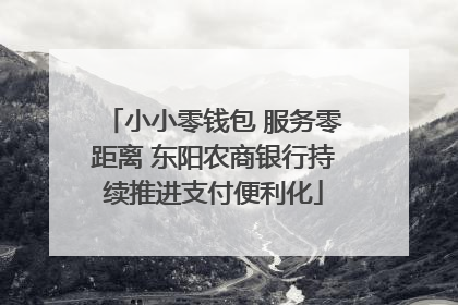 小小零钱包 服务零距离 东阳农商银行持续推进支付便利化