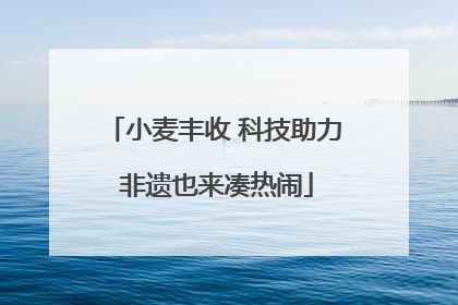小麦丰收 科技助力 非遗也来凑热闹