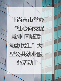 尚志市举办“红心向党促就业 同城联动惠民生”大型公共就业服务活动
