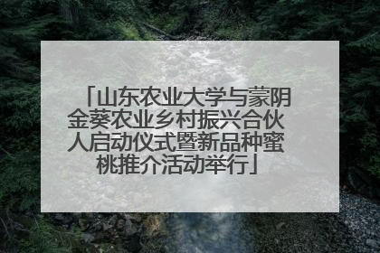 山东农业大学与蒙阴金葵农业乡村振兴合伙人启动仪式暨新品种蜜桃推介活动举行