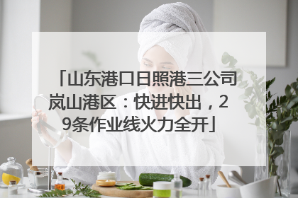 山东港口日照港三公司岚山港区：快进快出，29条作业线火力全开