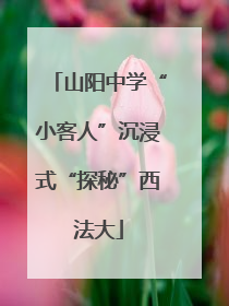 山阳中学“小客人”沉浸式“探秘”西法大