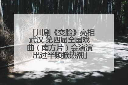 川剧《变脸》亮相武汉 第四届全国戏曲（南方片）会演演出过半频掀热潮