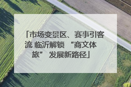 市场变景区、赛事引客流 临沂解锁 “商文体旅” 发展新路径
