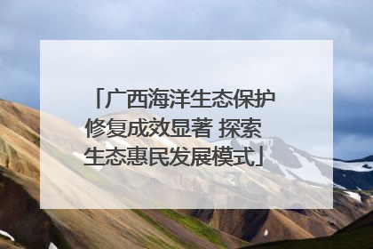 广西海洋生态保护修复成效显著 探索生态惠民发展模式