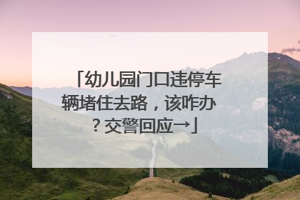 幼儿园门口违停车辆堵住去路，该咋办？交警回应→