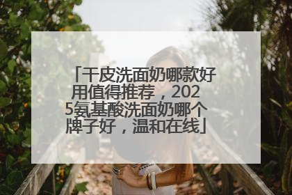 干皮洗面奶哪款好用值得推荐，2025氨基酸洗面奶哪个牌子好，温和在线