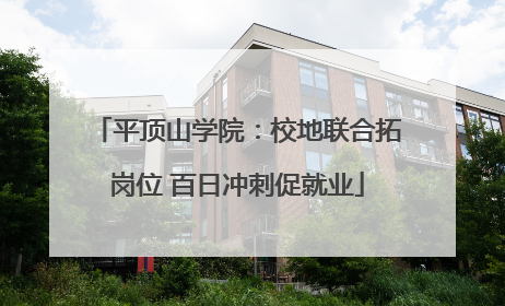 平顶山学院：校地联合拓岗位 百日冲刺促就业