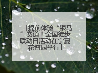 提前体验“银马”赛道！全国徒步联动日活动在宁夏花博园举行