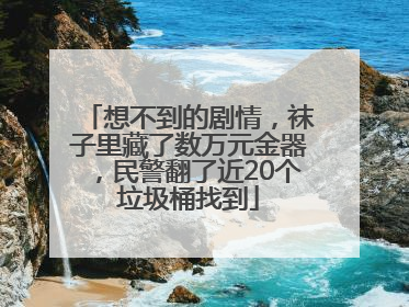 想不到的剧情，袜子里藏了数万元金器，民警翻了近20个垃圾桶找到