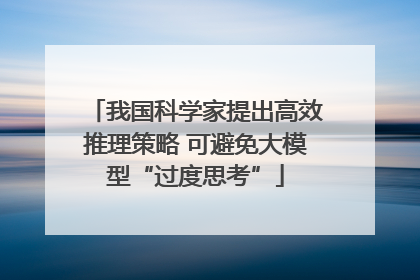 我国科学家提出高效推理策略 可避免大模型“过度思考”
