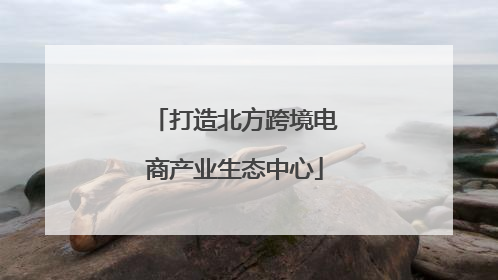 打造北方跨境电商产业生态中心