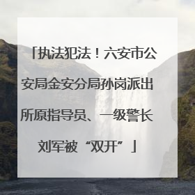 执法犯法！六安市公安局金安分局孙岗派出所原指导员、一级警长刘军被“双开”