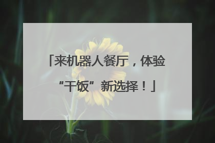 来机器人餐厅，体验“干饭”新选择！