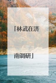 林武在济南调研
