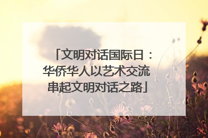 文明对话国际日：华侨华人以艺术交流串起文明对话之路