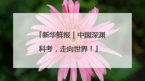 新华鲜报｜中国深渊科考，走向世界！