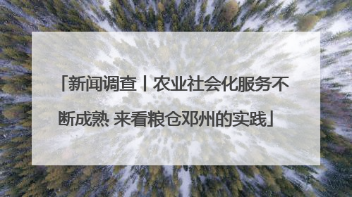 新闻调查丨农业社会化服务不断成熟 来看粮仓邓州的实践